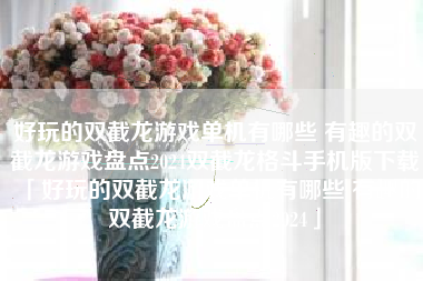 好玩的双截龙游戏单机有哪些 有趣的双截龙游戏盘点2024双截龙格斗手机版下载「好玩的双截龙游戏单机有哪些 有趣的双截龙游戏盘点2024」