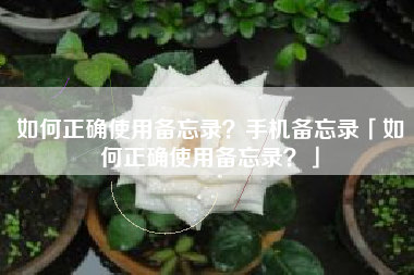 如何正确使用备忘录？手机备忘录「如何正确使用备忘录？」