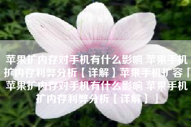 苹果扩内存对手机有什么影响 苹果手机扩内存利弊分析【详解】苹果手机扩容「苹果扩内存对手机有什么影响 苹果手机扩内存利弊分析【详解】」