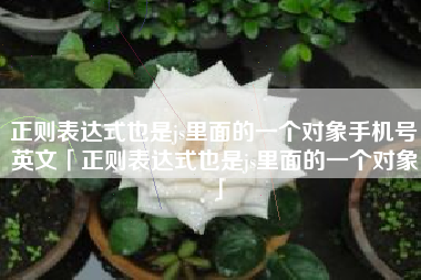 正则表达式也是js里面的一个对象手机号英文「正则表达式也是js里面的一个对象」