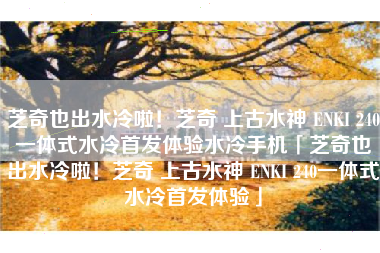 芝奇也出水冷啦！芝奇 上古水神 ENKI 240一体式水冷首发体验水冷手机「芝奇也出水冷啦！芝奇 上古水神 ENKI 240一体式水冷首发体验」
