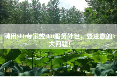 聘用SEO专家或SEO服务外包，要注意的8大问题！