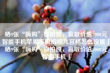 晒9张“嗨购”自拍照，赢取价值2000元智能手机苹果手机拍照九宫格怎么设置「晒9张“嗨购”自拍照，赢取价值2000元智能手机」