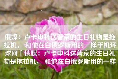 俄媒：卢卡申科送普京的生日礼物是拖拉机， 和他在白俄罗斯用的一样手机环球网「俄媒：卢卡申科送普京的生日礼物是拖拉机， 和他在白俄罗斯用的一样」