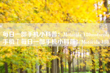 每日一部手机小科普：Motorola V80motorola手机「每日一部手机小科普：Motorola V80」