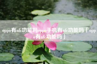 oppo有nfc功能吗oppo手机有nfc功能吗「oppo有nfc功能吗」