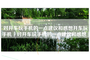 对开车玩手机的一点建议和感想开车玩手机「对开车玩手机的一点建议和感想」