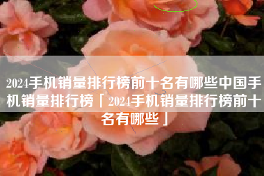 2024手机销量排行榜前十名有哪些中国手机销量排行榜「2024手机销量排行榜前十名有哪些」 2024手机销量排行榜前十名有哪些中国手机销量排行榜「2024手机销量排行榜前十名有哪些」