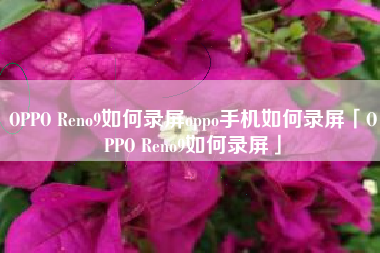 OPPO Reno9如何录屏oppo手机如何录屏「OPPO Reno9如何录屏」