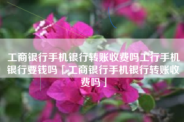 工商银行手机银行转账收费吗工行手机银行要钱吗「工商银行手机银行转账收费吗」