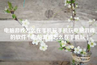 电脑游戏怎么在手机玩手机玩电脑游戏的软件「电脑游戏怎么在手机玩」