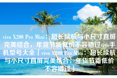 vivo X200 Pro Mini：超长续航与小尺寸直屏完美结合，年货节新低价不容错过vivo手机型号大全「vivo X200 Pro Mini：超长续航与小尺寸直屏完美结合，年货节新低价不容错过」