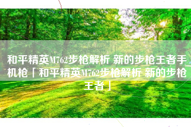 和平精英M762步枪解析 新的步枪王者手机枪「和平精英M762步枪解析 新的步枪王者」