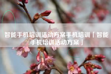 智能手机培训活动方案手机培训「智能手机培训活动方案」