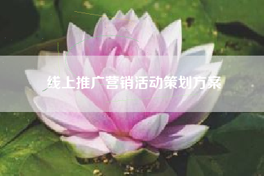线上推广营销活动策划方案