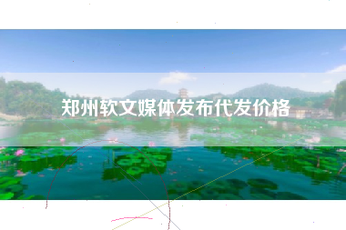 郑州软文媒体发布代发价格