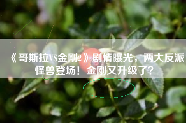 《哥斯拉VS金刚2》剧情曝光，两大反派怪兽登场！金刚又升级了？
