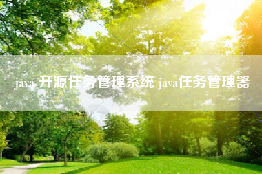 java 开源任务管理系统 java任务管理器