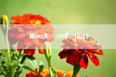 第003天：APP的UI设计