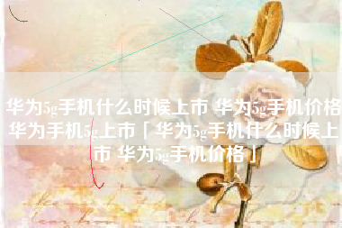 华为5g手机什么时候上市 华为5g手机价格华为手机5g上市「华为5g手机什么时候上市 华为5g手机价格」