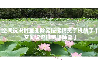 空间说说批量删除器按键精灵手机助手「空间说说批量删除器」