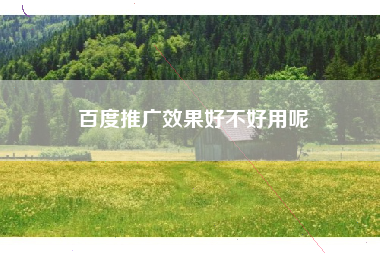 百度推广效果好不好用呢