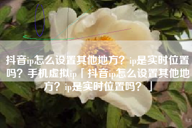 抖音ip怎么设置其他地方？ip是实时位置吗？手机虚拟ip「抖音ip怎么设置其他地方？ip是实时位置吗？」