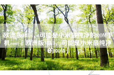 欧洲版MIUI，可能是小米最纯净的ROM手机rom「欧洲版MIUI，可能是小米最纯净的ROM」