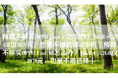 预算不够买OPPO Find X8怎么办？16GB+512GB仅3079元，也是不错选择x8手机「预算不够买OPPO Find X8怎么办？16GB+512GB仅3079元，也是不错选择」