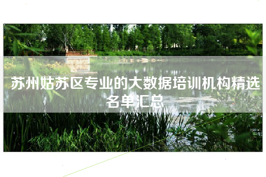苏州姑苏区专业的大数据培训机构精选名单汇总 苏州姑苏区专业的大数据培训机构精选名单汇总