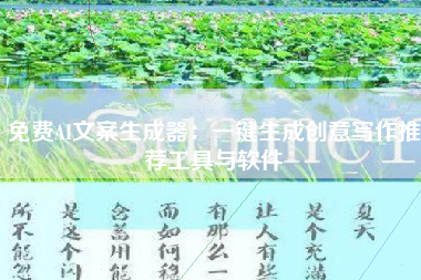 免费AI文案生成器：一键生成创意写作推荐工具与软件
