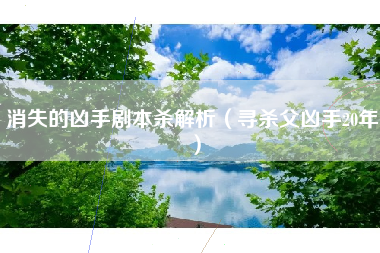 消失的凶手剧本杀解析（寻杀父凶手20年）