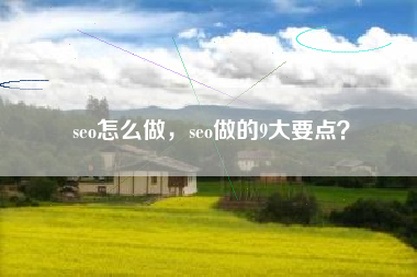 seo怎么做，seo做的9大要点？