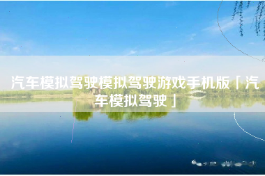 汽车模拟驾驶模拟驾驶游戏手机版「汽车模拟驾驶」