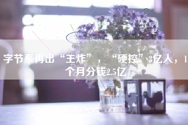 字节系再出“王炸”，“硬控”3亿人，1个月分钱2.5亿